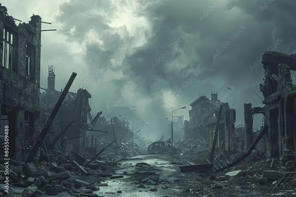 haunting images of wars devastation ai generated concept illustration haunting images of wars devastation ai generated concept illustration