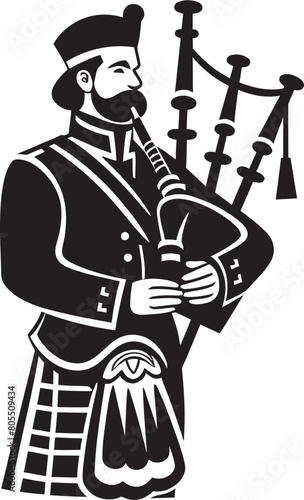 Dynamic Bagpiper Vector Rendition