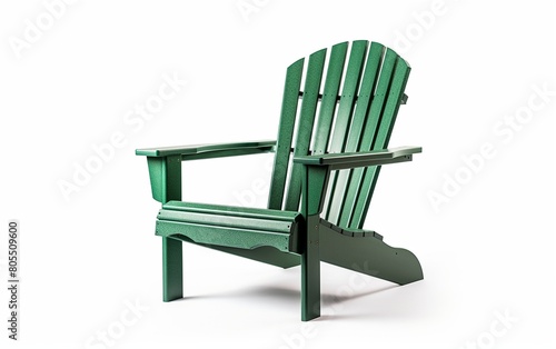 Green Adirondack Chair on Clean White
