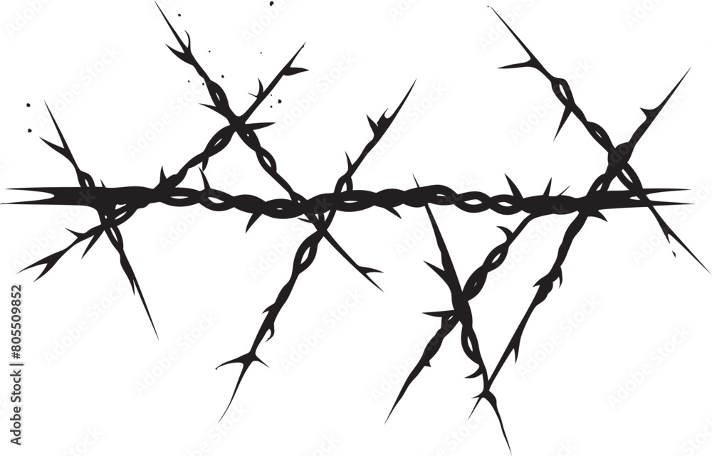 Vibrant Barbed Wire Vector Patterns Energetic Colors