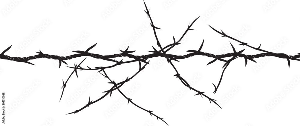 Whimsical Barbed Wire Vector Artwork Playful Twists