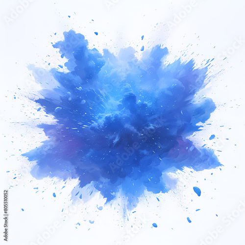 Energetic Powdery Blue Explosion: A Vibrant and Inspirational Visual Element