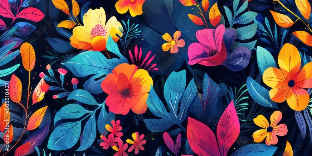 Tropical colorful leaves background Tropical colorful leaves background