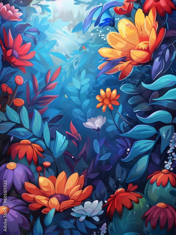 Tropical colorful leaves background Tropical colorful leaves background