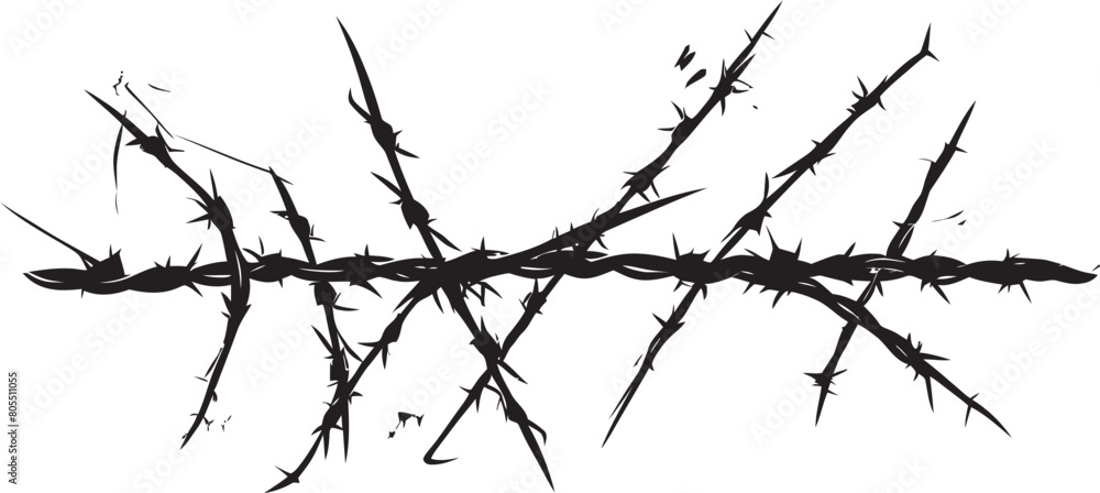 Contemporary Barbed Wire Vector Patterns Modern Elegance