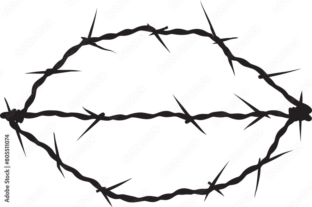 Surreal Barbed Wire Vector Graphics Dreamy Landscapes