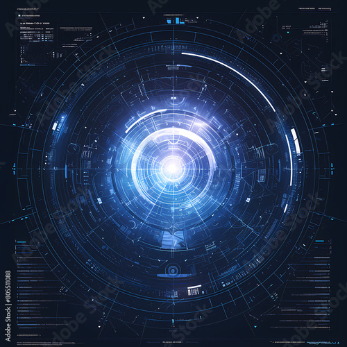 Stunning Blue AI Graphic - The Ultimate Digital Background for Artificial Intelligence Concepts and Sci-Fi Creations