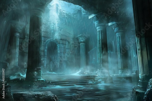 legendary warriors eternal resting place in majestic valhalla halls concept illustration photo