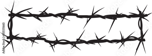 Artistic Barbed Wire Vector Graphics Expressive Elegance