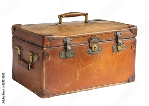 Vintage Leather Suitcase, Travel Nostalgia