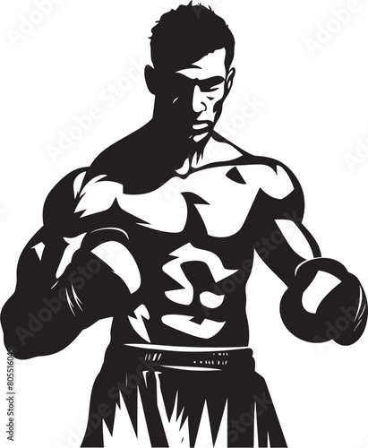 Fighting Phenomenon Vector Illustration of Exceptional Boxer