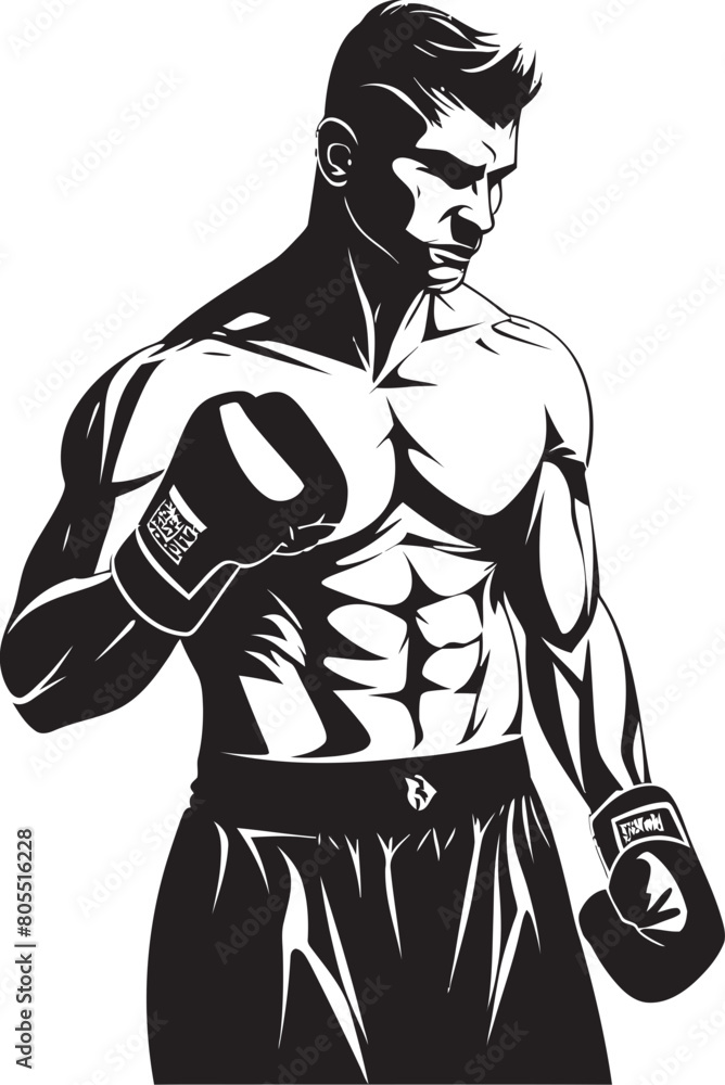 Battle Cry Vector Art of Aggressive Boxer