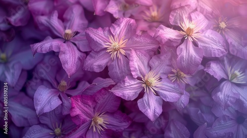 Beautiful abstract background of clematis flowers © Media Srock