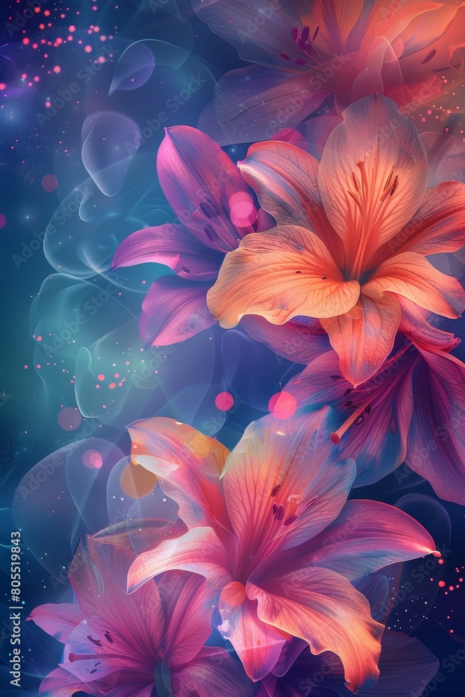 Beautiful abstract background of clematis flowers
