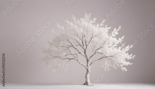 White Tree Background  Ethereal Whispers  Alabaster Arboreal Haven