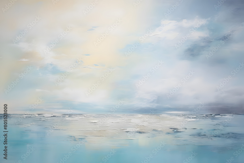 enchanting seascape serenity, abstract landscape art, painting background, wallpaper