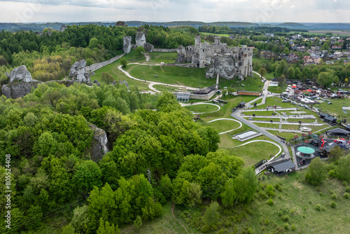 The ruins of medieval castle Ogrodzieniec in Poland