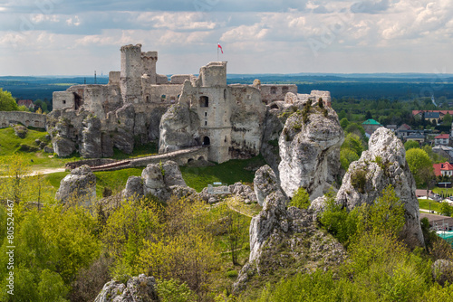 The ruins of medieval castle Ogrodzieniec in Poland