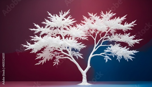 White Tree Background, Frozen Reverie, Whispering Alabaster Thicket © Jane