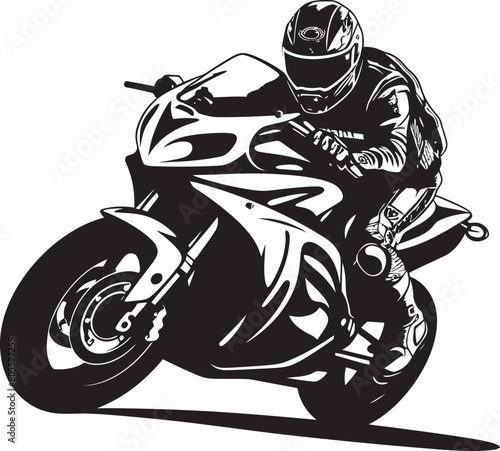 Nostalgia on Wheels Cafe Racer Motorcycle Racing Vector Graphics Selection