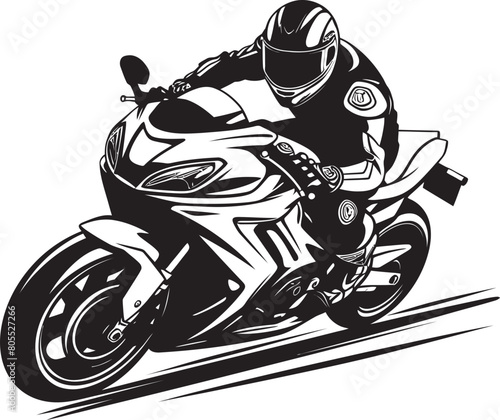 Revved Up Retro Cafe Racer Bike Racing Vector Illustration Series