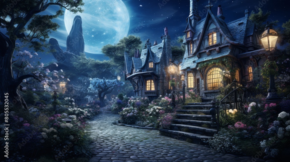 Fairy Tale Village by Moonlight Fairy Tale Village by Moonlight