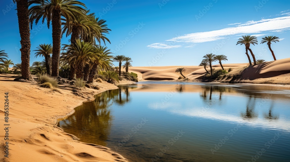 Serene oasis in the desert
