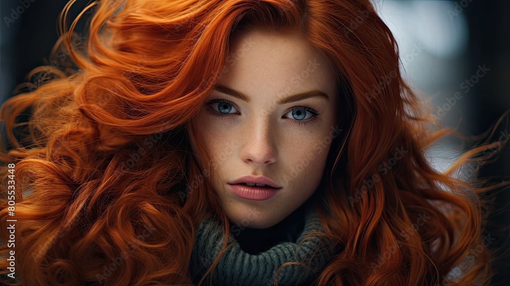Captivating redhead with mesmerizing blue eyes Captivating redhead with mesmerizing blue eyes