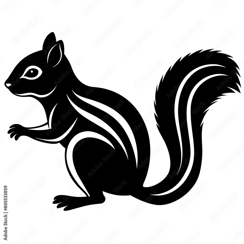 Indian Palm Squirrel Vector Silhouette: Capturing the Essence of Nature in Digital Art Indian Palm Squirrel Vector Silhouette: Capturing the Essence of Nature in Digital Art