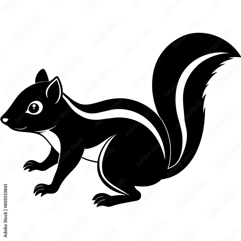 Indian Palm Squirrel Vector Silhouette: Capturing the Essence of Nature in Digital Art Indian Palm Squirrel Vector Silhouette: Capturing the Essence of Nature in Digital Art
