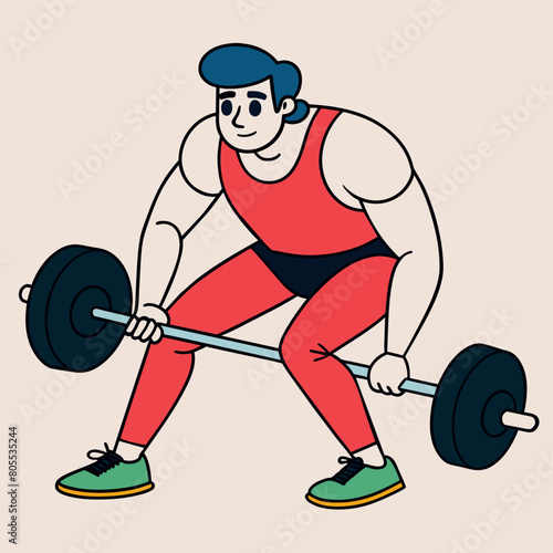 Deadlifts vector illustration