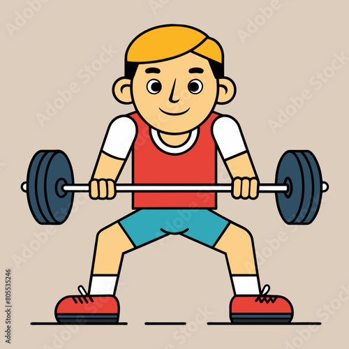 Deadlifts vector illustration