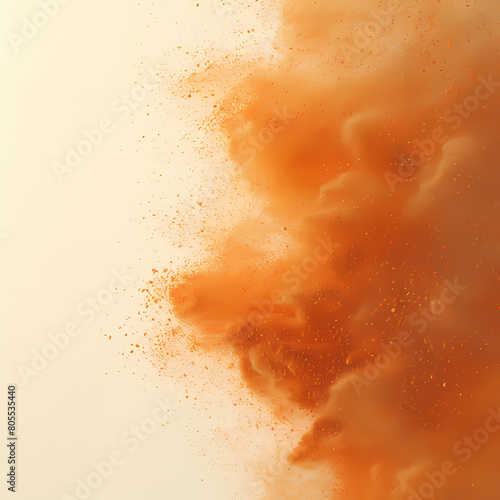 Vivid Explosion of Orange Powder: A Dynamic Stock Image for High-Impact Visuals