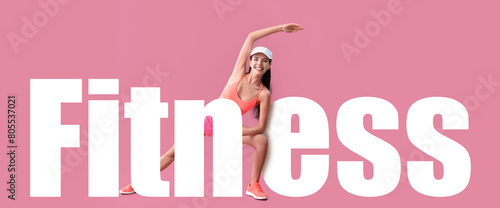 Young woman doing aerobics ...