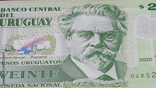 Wallpaper Mural 20 pesos Uruguay money national currency legal tender banknote bill bank 2 Torontodigital.ca