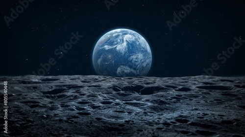 Earth rising over the moon  iconic aerospace photography of our blue planet
