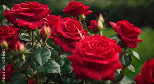 ornamental red rose flower plant photo