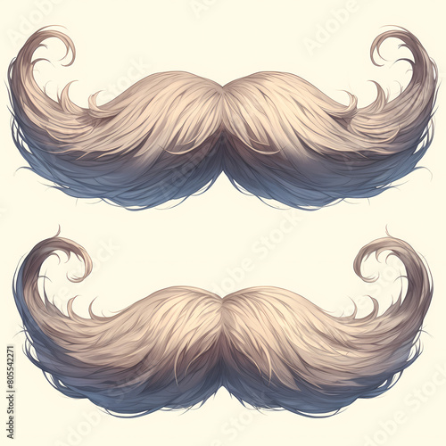 Chic Gentlemen's Sideburns and Facial Hair Graphic Artwork photo