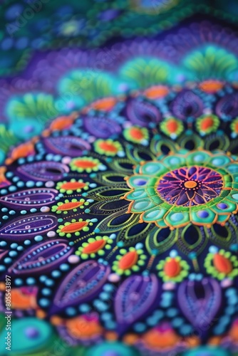 colorful fractal mandala, abstract  ornamental spiritual background, ethnic oriental wallpaper
