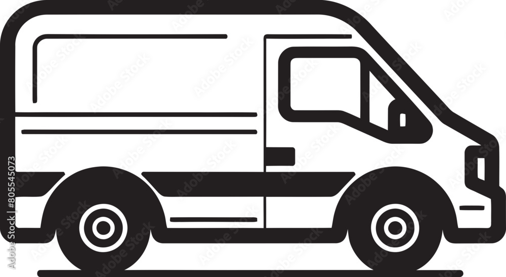 Efficient Delivery Van Vector Illustration for Rapid Shipping Vibrant Delivery Van Vector Graphic for Swift Delivery Services