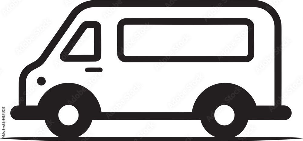 Efficient Delivery Van Vector Illustration for Seamless Logistics Vibrant Delivery Van Vector Graphic for Quick Dispatch