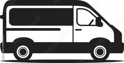 Dynamic Delivery Van Vector Illustration for Rapid Shipping Sleek Delivery Van Vector Graphic for Seamless Transport