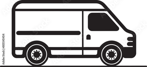 Vibrant Delivery Van Vector Graphic for Speedy Delivery Services Stylish Delivery Van Vector Design for Timely Dispatch