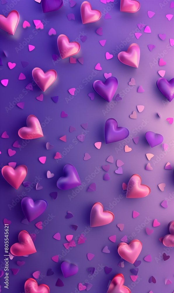 yellow background with blurry romantic heart shapes, valentines day and love wallpaper concept, creative colorful backdrop