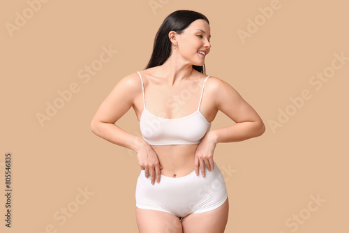 Body positive woman in unde...