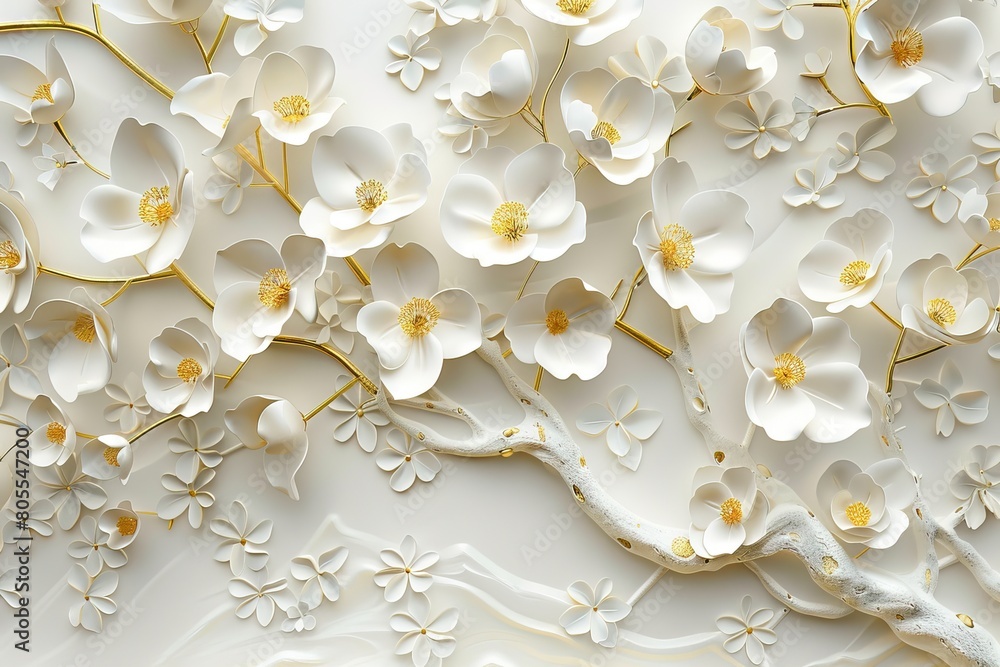 3d wallpaper illustration of flower background Silver. AI generated illustration 3d wallpaper illustration of flower background Silver. AI generated illustration