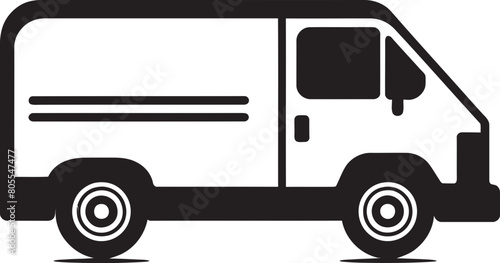Dynamic Delivery Van Vector Illustration for Swift Delivery Services Sleek Delivery Van Vector Graphic for Urban Logistics