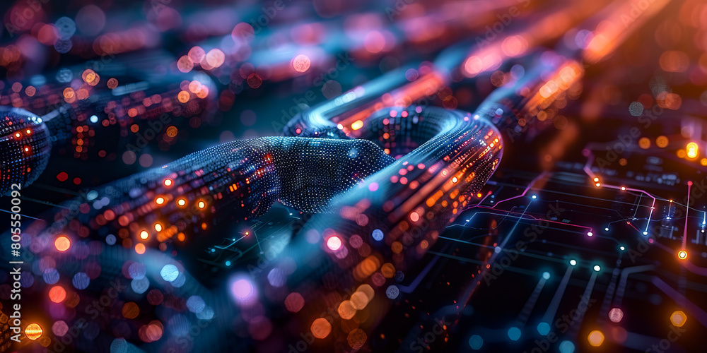 Digital blockchain network with interconnected cryptographic chain links Digital blockchain network with interconnected cryptographic chain links