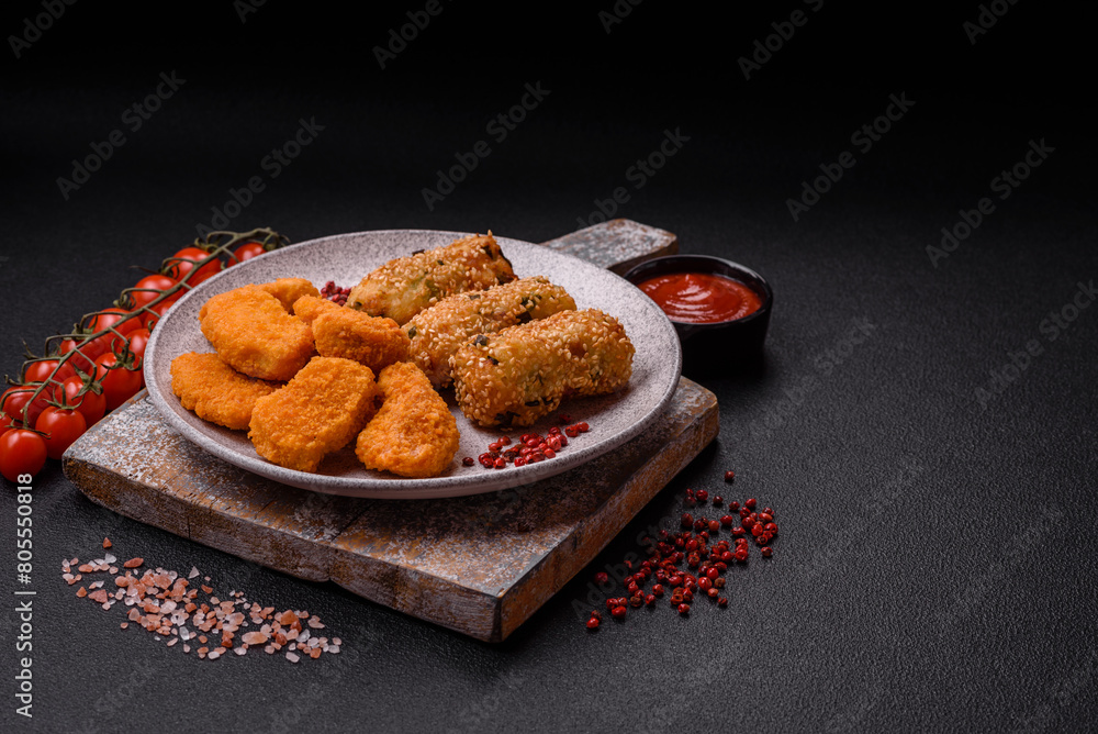 Delicious hearty vegetarian or vegan dish in the form of cutlets or patties Delicious hearty vegetarian or vegan dish in the form of cutlets or patties