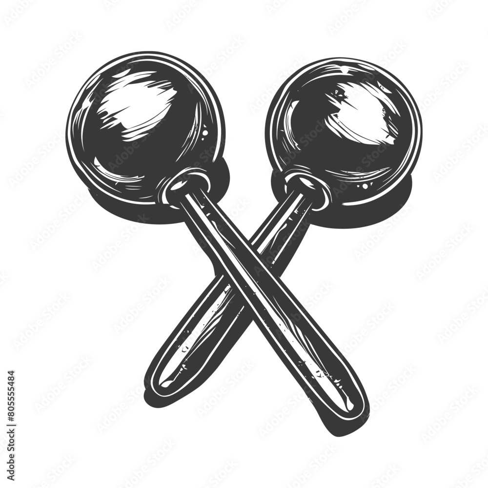 maracas instrument black color only maracas instrument black color only